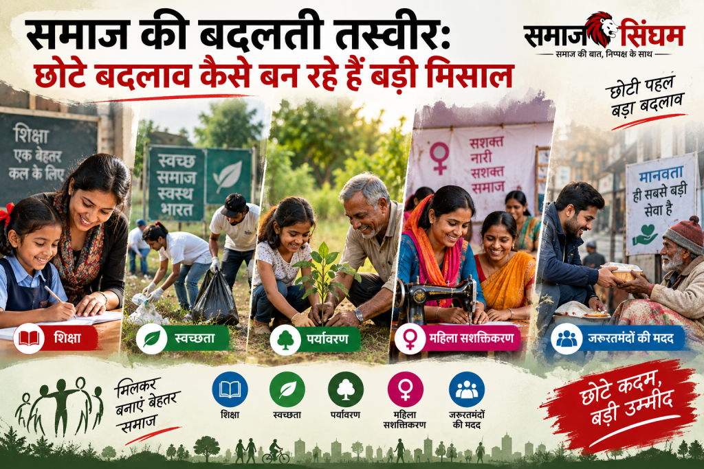 समाज की बदलती तस्वीर: छोटे बदलाव कैसे बन रहे हैं बड़ी मिसाल